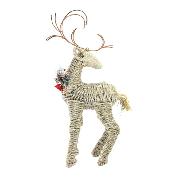 Reindeer Facing Backwards with Jingle Bell Christmas Figurine - 27"