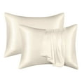 thumbnail image 1 of 27" Satin Silk Pillowcase for Hair and Skin Luxury Faux Silk Bedding 3 Size Breathable Smooth Pillow Covers Set of 2 Soft Cooling Sleep Surface, 1 of 5