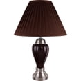 thumbnail image 1 of 27" Tall Ceramic Table Lamp, Urn-Shaped w/ Silver and Espresso finish, Shade, 1 of 5