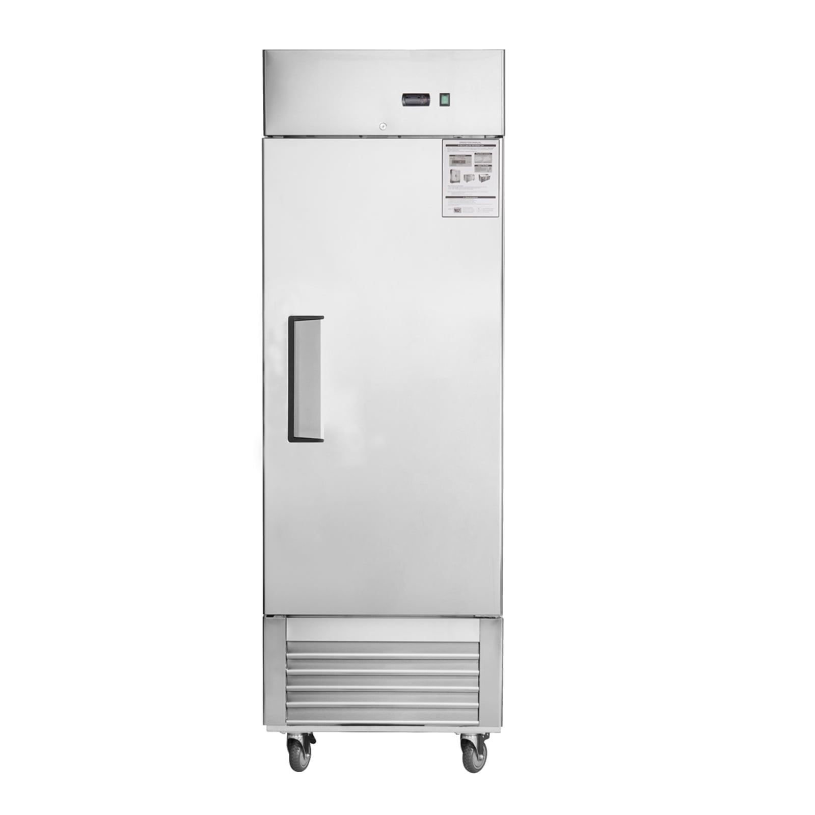 Camellia River 27" Solid Door Commercial Freezer, Reach-In Stainless Steel Freezer for Professional Kitchens