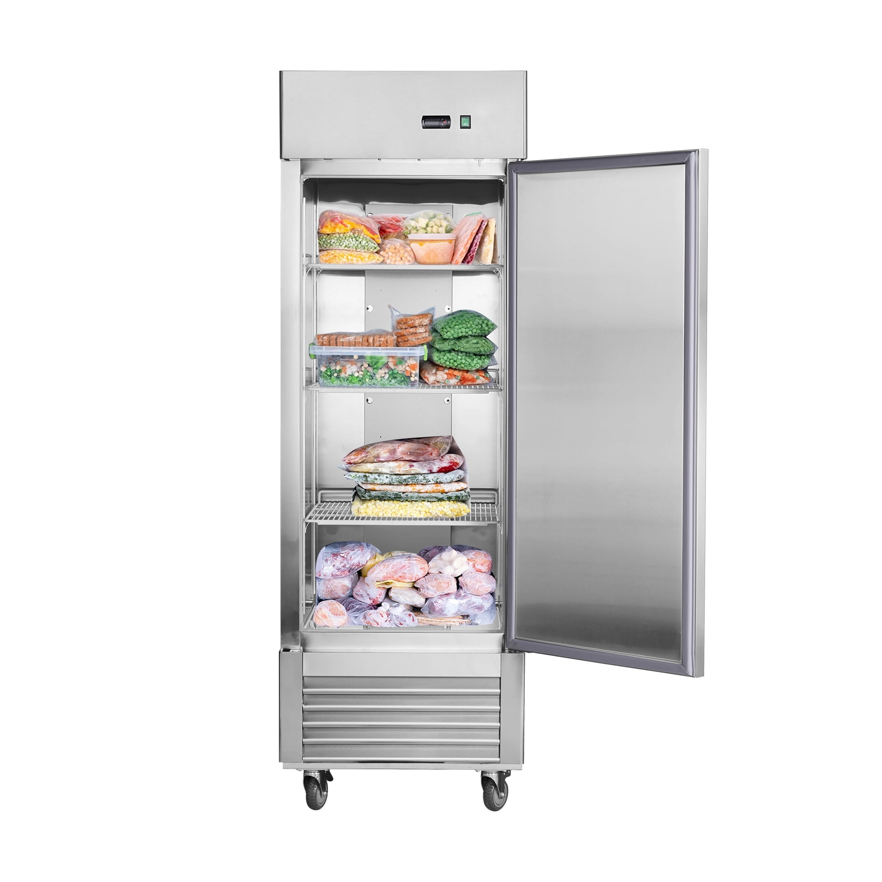 27"W Commercial Reach-in Freezer 18.68 Cu.ft. Upright Fan Cooling Freezer for Restaurants and Commercial