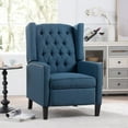 thumbnail image 1 of 27"W Recliner Chair, Manual Wingback Chair, Tufted Single Sofa for Home, Office, Bedroom, Blue, 1 of 13