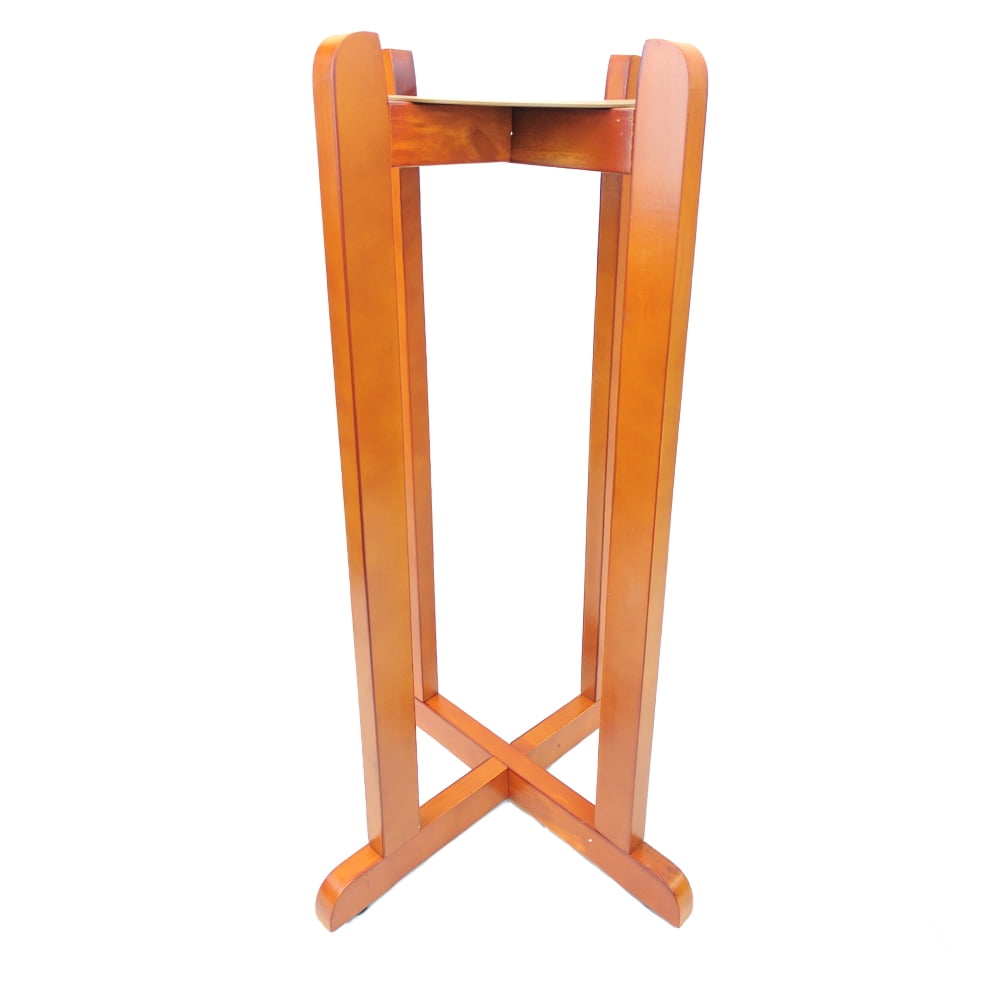 27" Wood Painted Water Beverage Dispenser or Plant Floor Stand - Dark Natural Painted