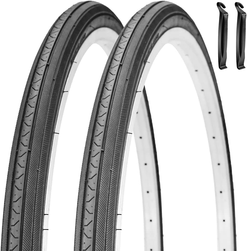 2 Pack 27 X 1 1/4 Bike Tire 27 Inch Road Bike Tires 32-630 Folding Bead ...