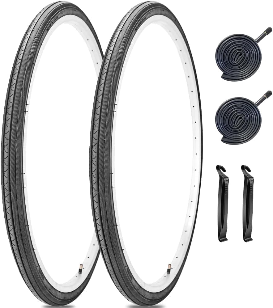 2 Pack 27 X 1 1/4 Bike Tire 27 Inch Road Bike Tires 32-630 Folding Bead ...