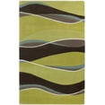 thumbnail image 1 of 27" X 45" Wool Lime/Mocha Area Rug, 1 of 3