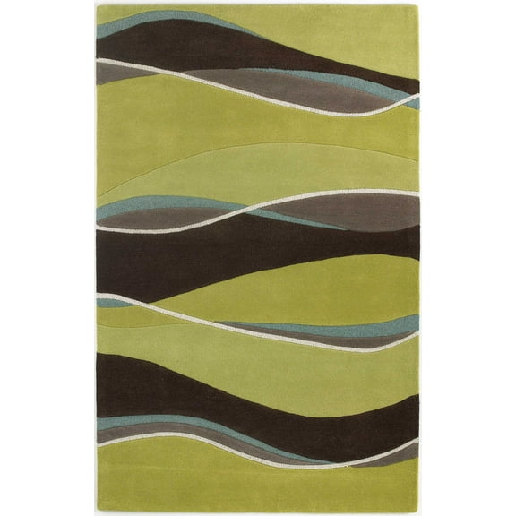 27" X 45" Wool Lime/Mocha Area Rug