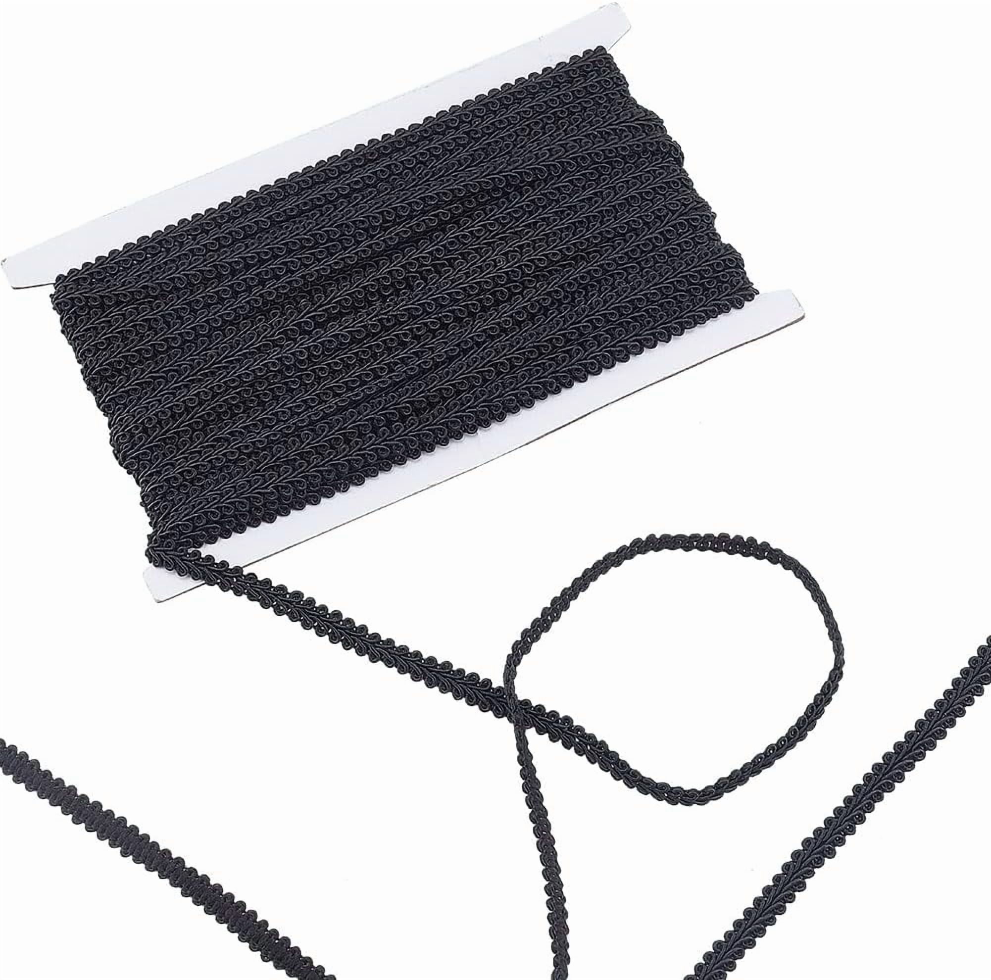 27 Yards Black Braid Lace Trim 1/4 inch Polyester Gimp Braid Trim ...