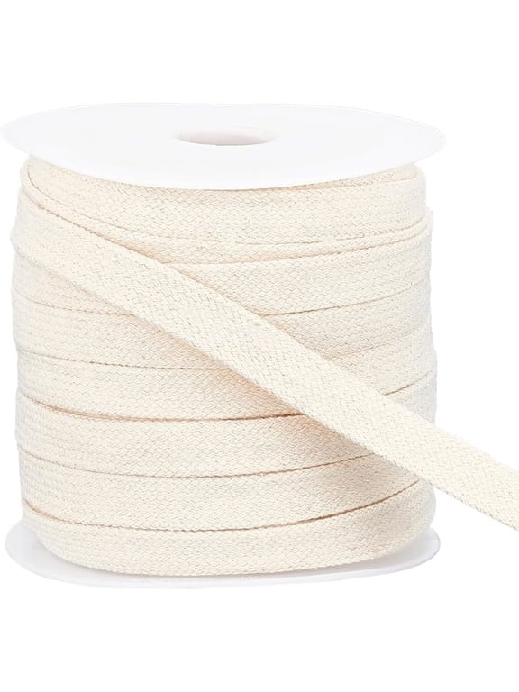 27 Yards Flat Cotton Drawstring 12mm Soft Drawstring Replacement Double Layer Hollow Drawcord for Hoodie Sweatpants Sweatshirt PapayaWhip