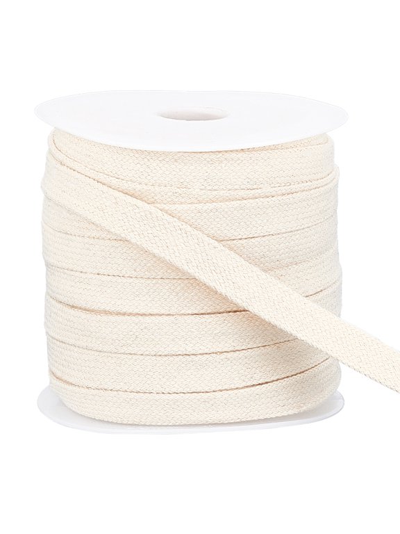 27 Yards Flat Cotton Drawstring 12mm Soft Drawstring Replacement Double Layer Hollow Drawcord for Hoodie Sweatpants Sweatshirt