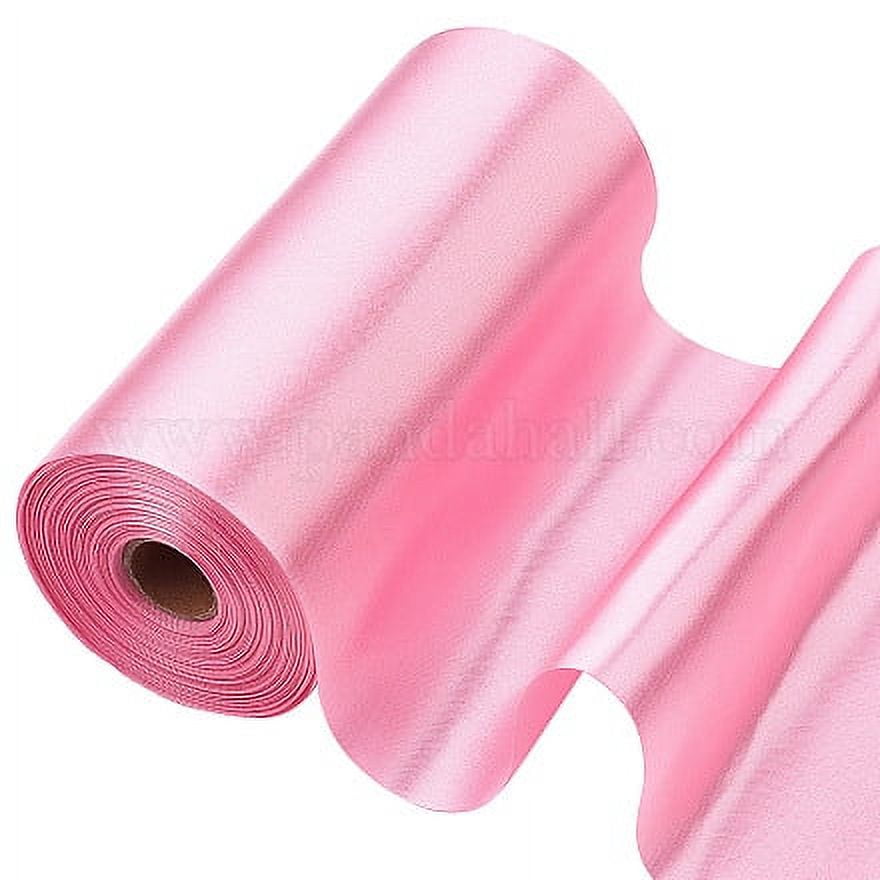 HUIHUANG Solid Color Satin Ribbon 4 inch Wide Light Pink Thick Fabric  Ribbon Double-Faced Satin Ribbon for Wedding Chair Sash Large Bows Making  Party
