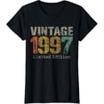 thumbnail image 1 of 27 Year Old Gifts Vintage 1997 Limited Edition 27th Birthday T-ShirtMen and women can wear, black T-shirts, gifts. Age: M,L，XL 2XL, 3XL, 11XL, 1 of 4