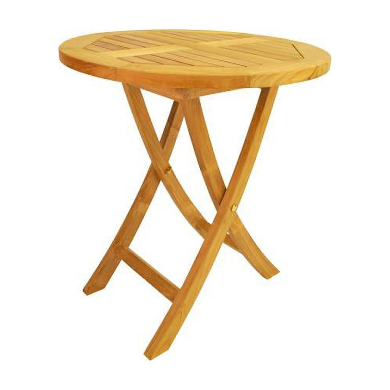 Bahama Natural Teak Round Folding Bistro Table