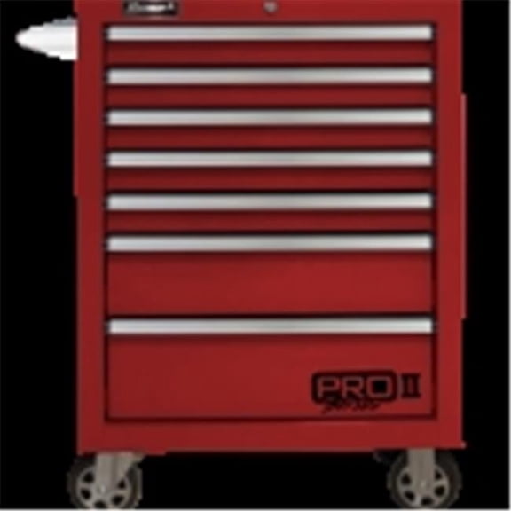 27 in. Pro 2 7-Drawer Roller Cabinet, Red