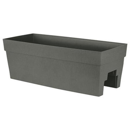 27 in. Self Watering Rail Planter Slate