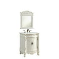 thumbnail image 1 of 27 in. Single Bathroom Vanity with Ivory White Engineered Marble, Antique White, 1 of 1