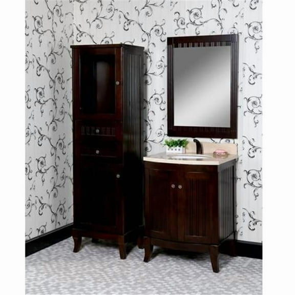 27 in. Solid Wood Sink Vanity with Perlato Svevo Marble Top