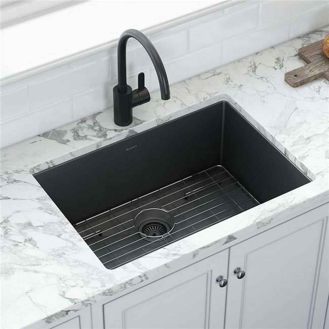 27-Inch Gunmetal Black Stainless Steel Undermount Kitchen Sink