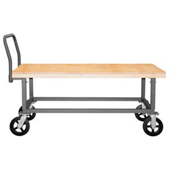 27 in. Work Height Platform Truck, Gray - 1800 lbs