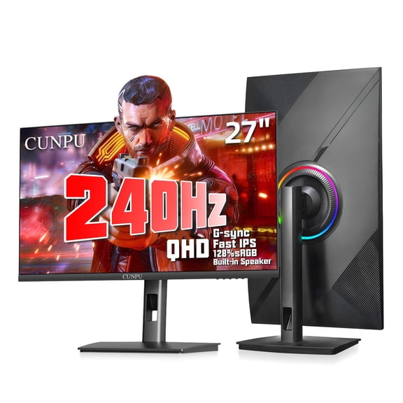 27 inch 1440p 200Hz,WQHD 2560 x 1440 PC Computer Monitor 1ms, Adaptive Sync, HDR10, DCI-P3 90%, DisplayPort, HDMI,Black