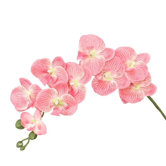 27 inch Artificial Orchid Stem Faux Phalaenopsis Flower Bouquet for Tall Vase Arrangement Home Wedding Party Elegant Decor Display Pink