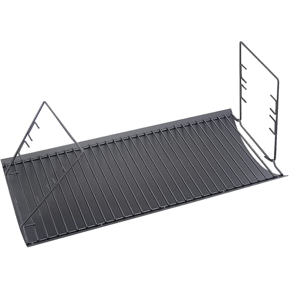 27 inch Charcoal Ash Pan Replacement for Char-Griller 1224 1324 2121 2222 2727 2828 2929, for Charbroil 17302056 Grill Grates Replacement with 2pcs Grate Hanger