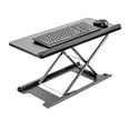 thumbnail image 1 of Black Single Top 27 inch Heavy-Duty Scissors Lift Keyboard and Mouse Riser, Designed for Ergonomic Sit Stand Workstations, 1 of 5