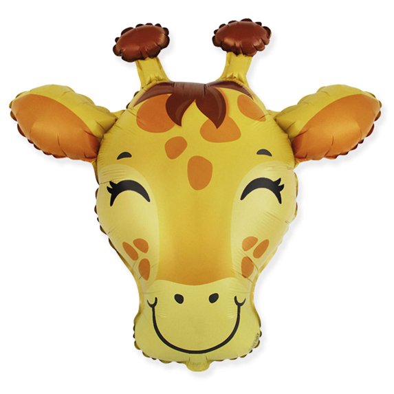 27 inch Giraffe Head Foil Mylar Balloon - Party Supplies Decorations