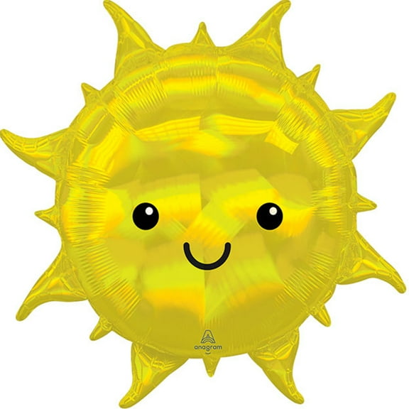 27 inch Iridescent Sun Anagram Foil Mylar Balloon - Party Supplies Decorations