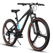 27 inch Mountain Bike with 21-Speed for Adult Men Women, Aluminum Frame Lightweight Cycling Bicycles with Disc Brake ,Black