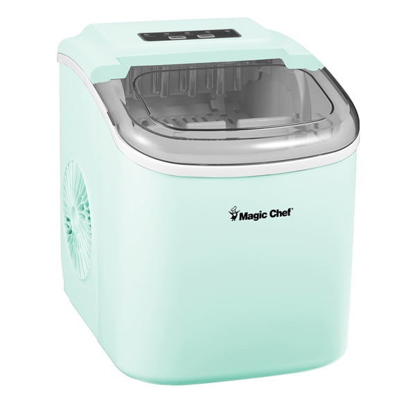 Magic Chef Portable Countertop Ice Maker, 27 Lbs. per Day, Mint Green