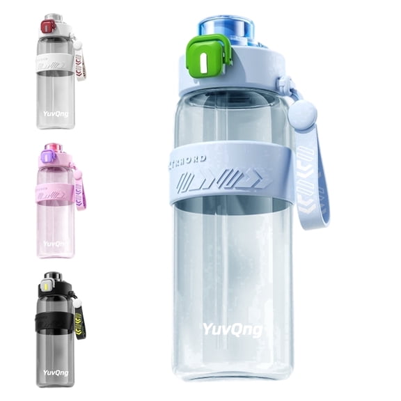 27 oz Sports Water Bottle with Straw and Spout Lid, Leakproof BPA Free Toxic Free Plastic Sports Bottle for Gym, Hiking, School, Travel,Multiple Occasions