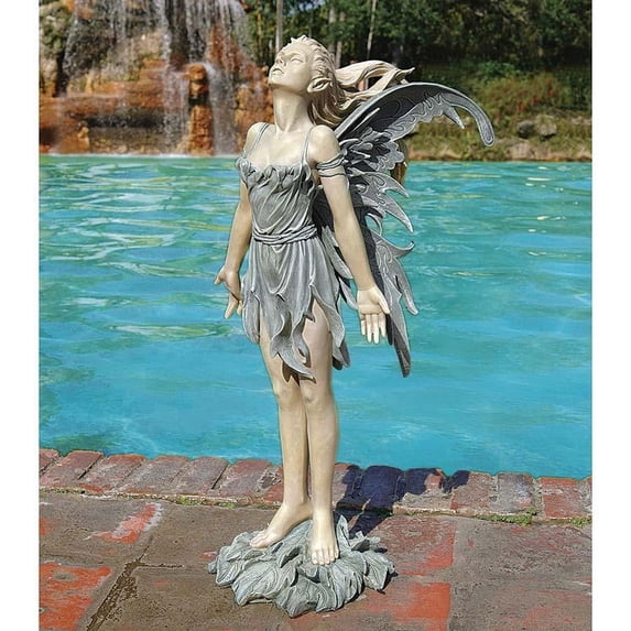 27" Winged Breeze Spirit Of The Wind Fairy Statue ()