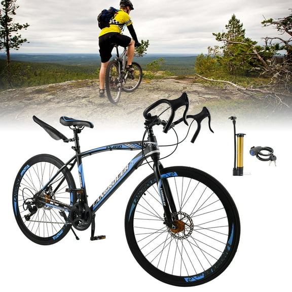 27 speed Road Bike Racing Bicycle 700C 26" Wheels Adult Black & Blue