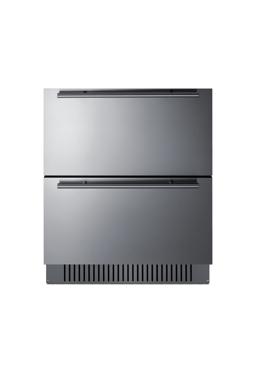 27" wide 2-drawer built-in ADA compliant all-refrigerator designed for indoor or outdoor use with panel-ready fully finished stainless steel drawer fronts, approved for residential and commercial use