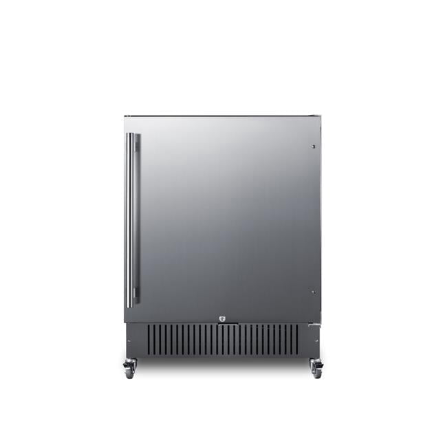 27" wide built-in undercounter all-refrigerator for commercial or residential use with caster set included