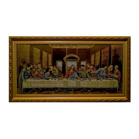 27 x 15 in. Last Supper In Gold Frame
