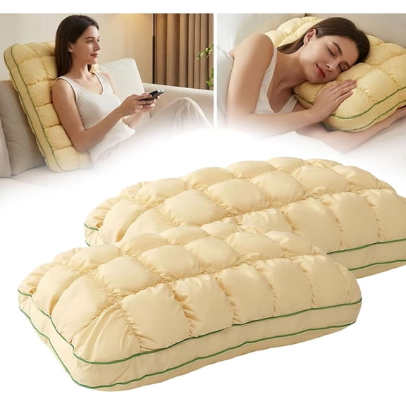 27 x 18 Inch Pineapple Pillow, Cloud-Like Down Alternative Bed Pillow for Back & Side Sleepers(RL 1 Pair)