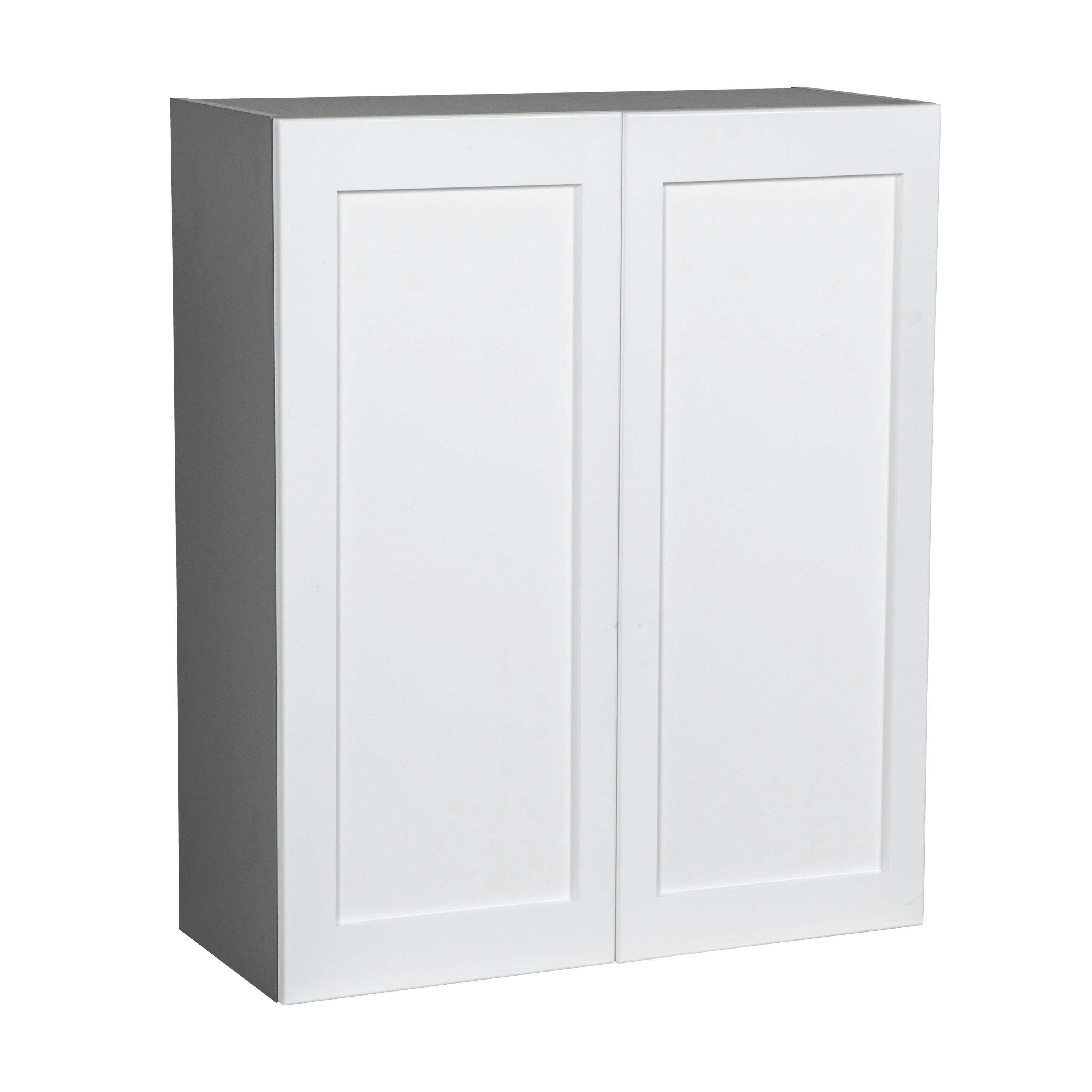 27" x 36" Wall Cabinet-Double Door-with Shaker White Matte door ...