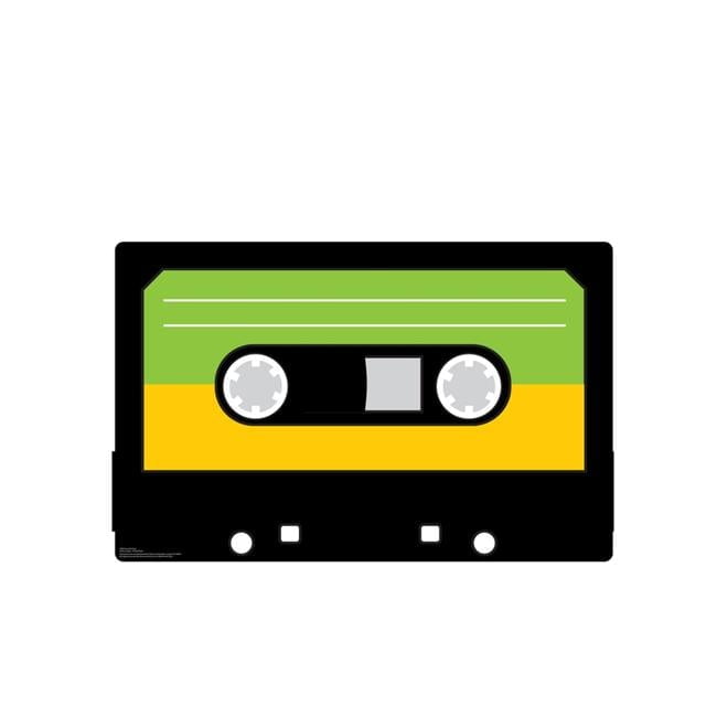 Retro Cassette Tape Cardboard Cutout 27 x 42 Inches