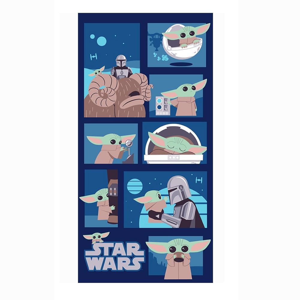 27 x 54 Inch Star Wars Baby Yoda Kids Soft Absorbent Beach Towel