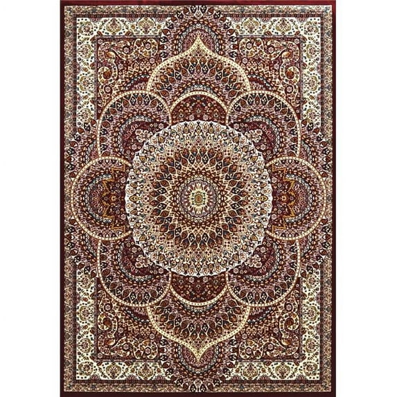 27" x 86" Ruby Polyester Polyester Runner Rug