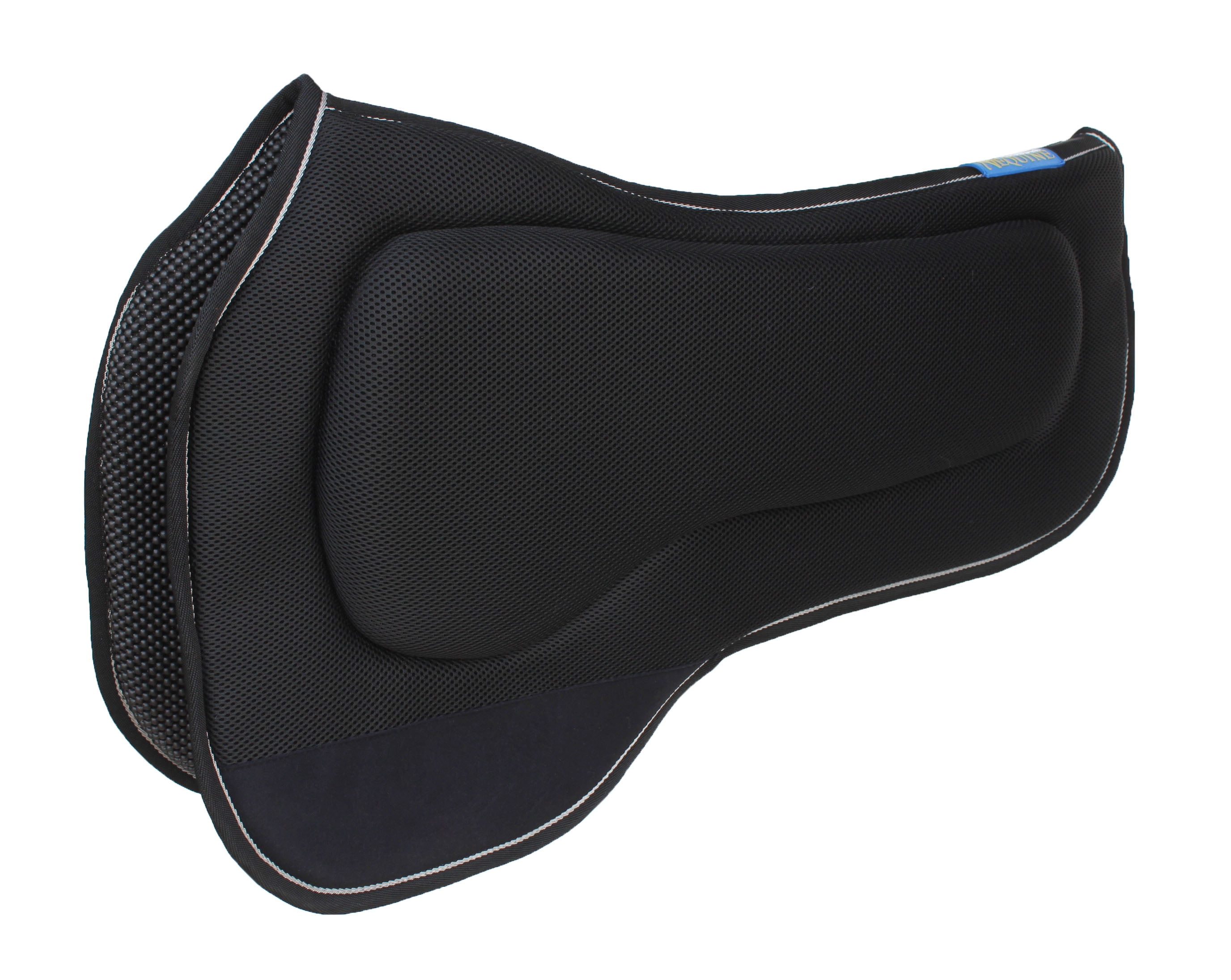 Tapis De Selle Western Rond 27"x18" - Néoprène Noir - Challenger