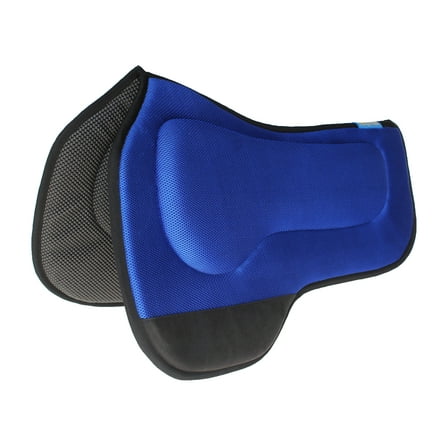 27"x18" Western Round Skirt Barrel Neoprene Saddle Pad Blue 39199RB