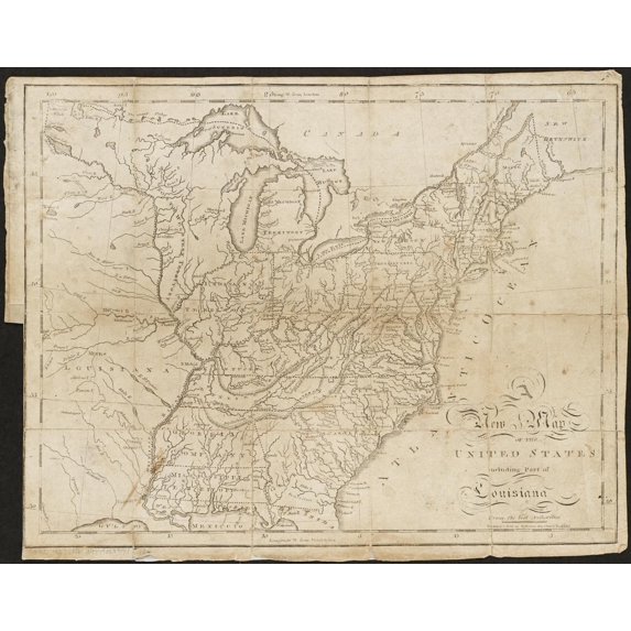 27"x21" Heavyweight Photo Paper Quality Poster: A new map of the United States including part of Louisiana Zoom into this mapa atNorman, W