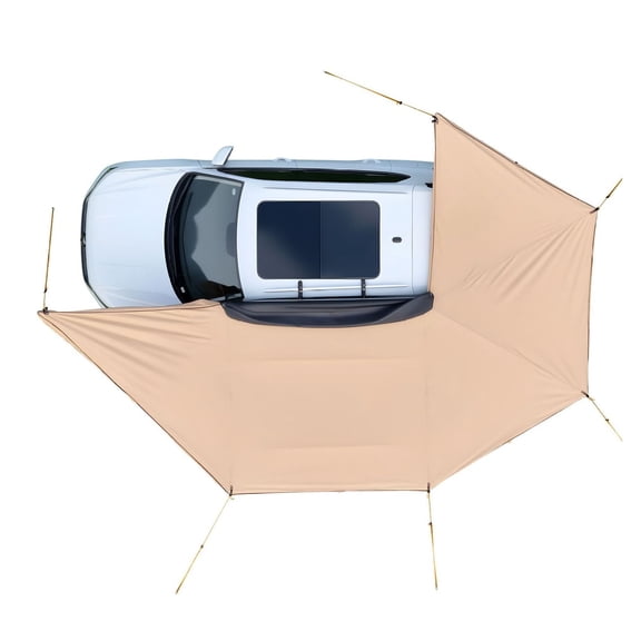 270 Degree Awning with LED Lights, 117 sq ft Car Awning, Waterproof UV50+ Vehicle Side Awning, Overland Camping Shelter for SUV Truck