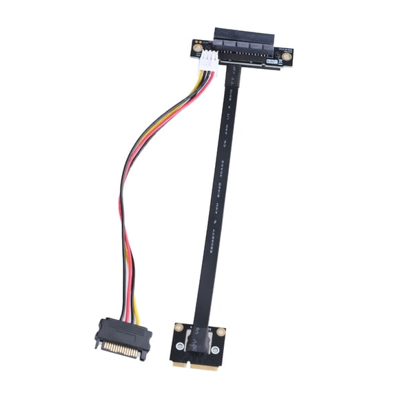 270 Degree MiniPCIe to PCIExpress 1X 4X 8X 16X Adapter Extender with 4P Power