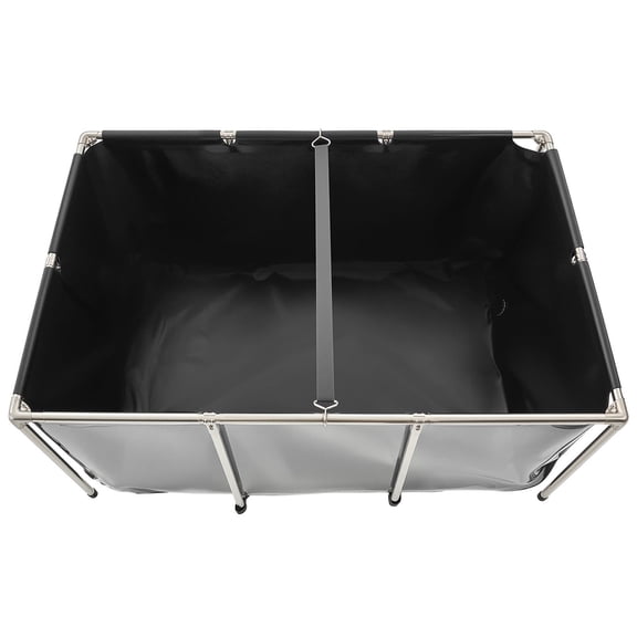 270 Gallon Outdoor Koi Pond with Viewing Window, Steel Frame PVC Fish Tank for Garden, Patio, Backyard Landscaping