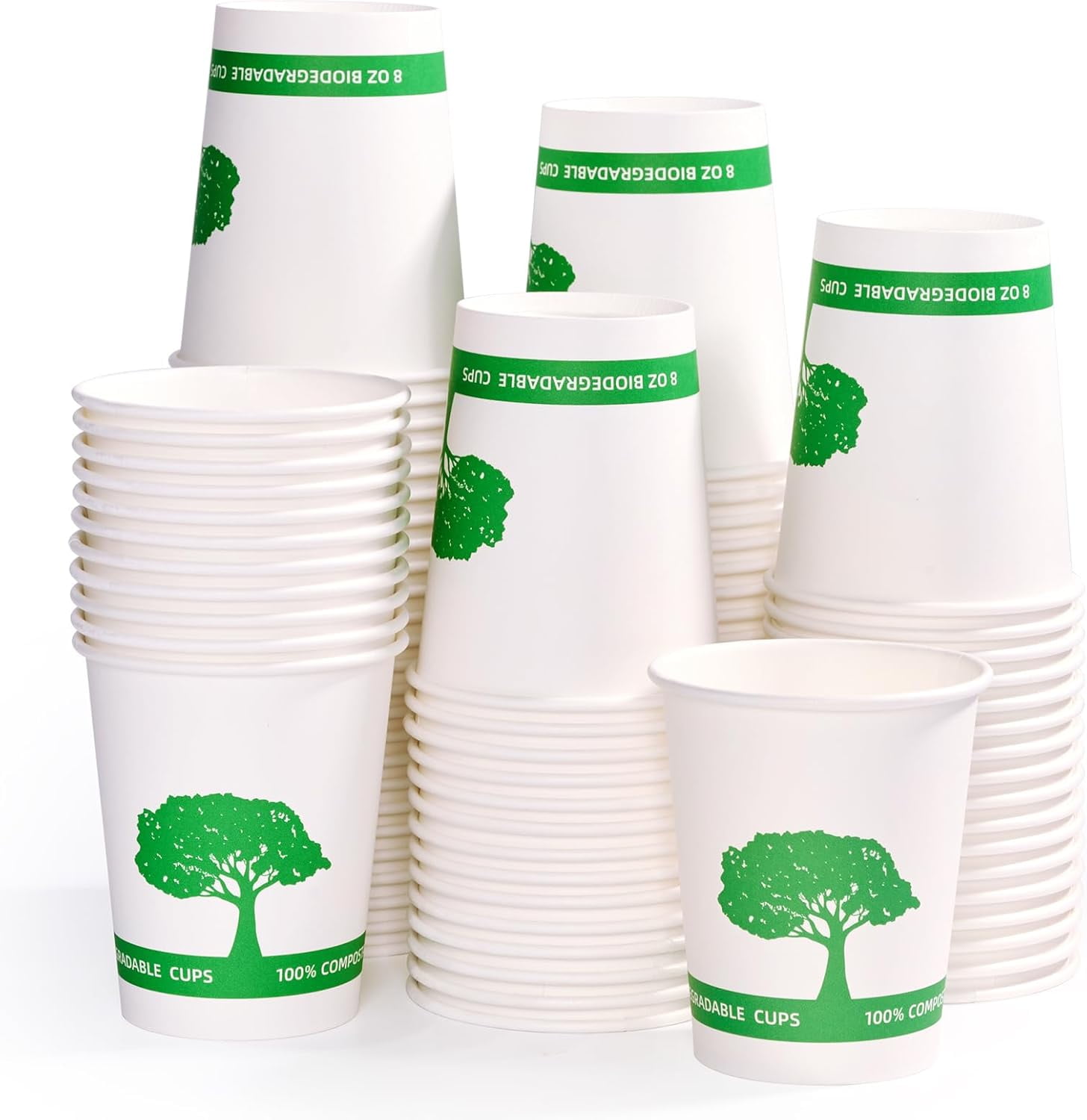 270 Pack Compostable Paper Cups, 12 oz Biodegradable Disposable Paper ...