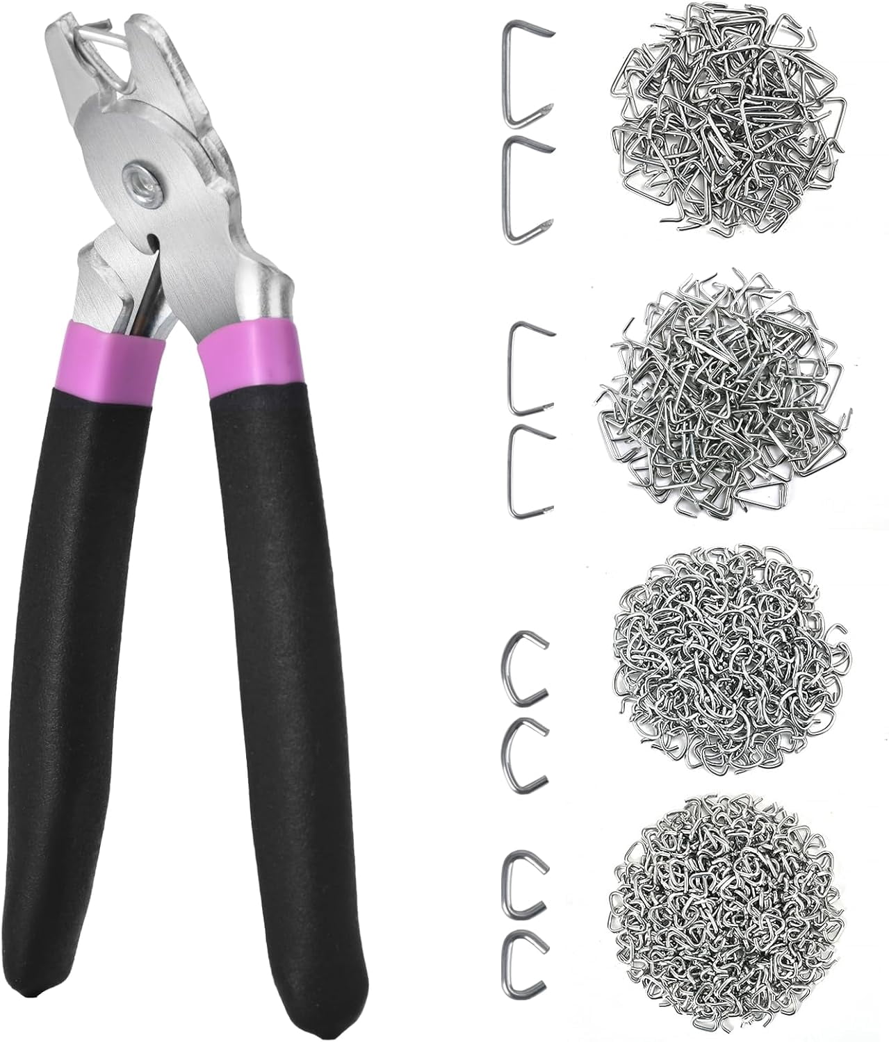 Swpeet 360-Piece Galvanized Hog Ring Kit With Angled Pliers – 3/4